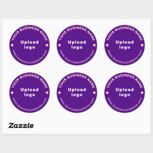 Adesivo Redondo Site comercial na Web no Roxo Round Sticker