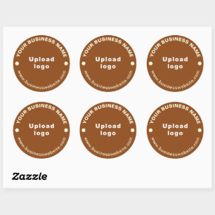 Adesivo Redondo Site de negócios no Brown Round Sticker