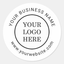 Adesivo Redondo Site do Nome Personalizado da Empresa Moderna