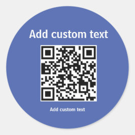 Adesivo Redondo site personalizado de personalização do código QR