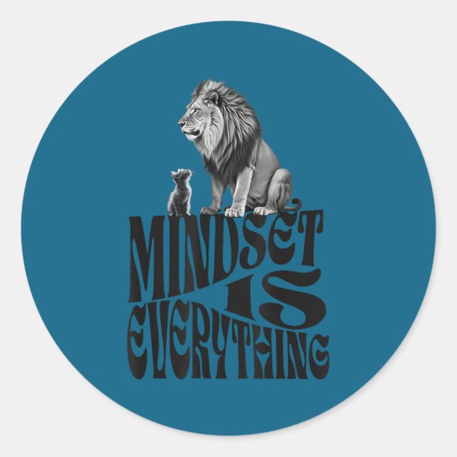 Adesivo Redondo Sitive Mindset Everything Insrational Motivational (Frente)