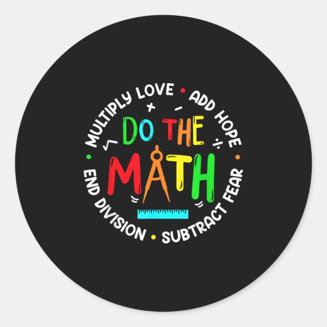 Adesivo Redondo Sitive Quote Insring Slogan Love Hope Fear Do The  (Frente)