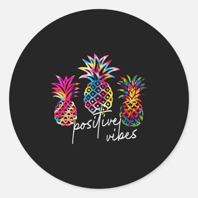 Adesivo Redondo Sitive Vibe Ne Transfer Day Infertility Ivf Tie Dy (Frente)