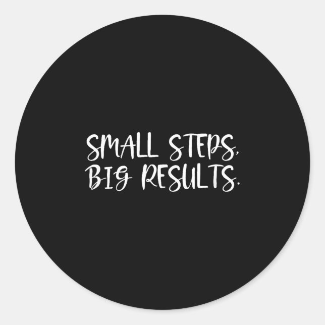Adesivo Redondo Sitive Work Quotes_ Small Steps, Big Results  (Frente)