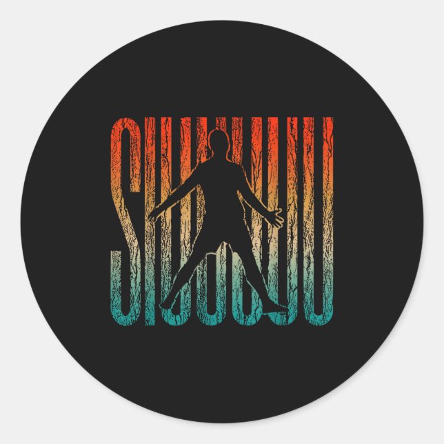 Adesivo Redondo Siuuu Funny Soccer Football Boys Men Women Soccer  (Frente)