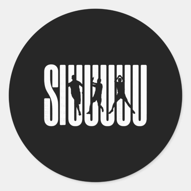 Adesivo Redondo Siuuu Soccer Lovers Present For Fan Kid's Boys  (Frente)