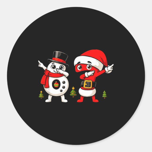 Adesivo Redondo Six Seven Dabbing Cool Meme 67 Funny Dab Number  (Frente)