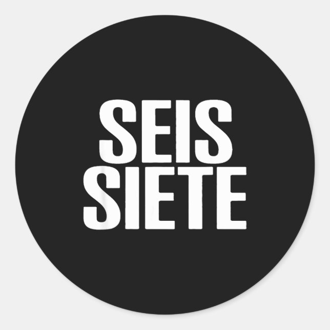 Adesivo Redondo Six Seven Spani-shirt  (Frente)