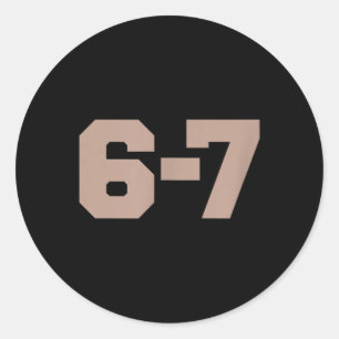 Adesivo Redondo Six Seven Trending 67 Logo _1