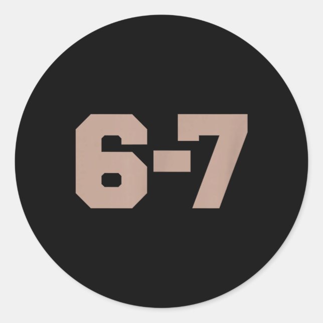 Adesivo Redondo Six Seven Trending 67 Logo _1  (Frente)