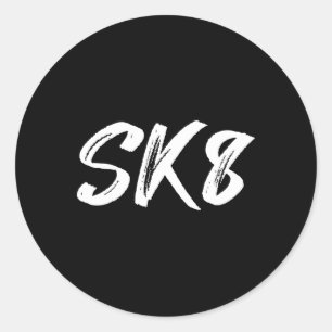 Adesivo Redondo Sk8 Pateta Skateboard Skate Skateboarding Skater S