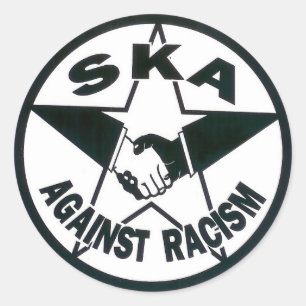 Adesivo Redondo Ska contra o racismo