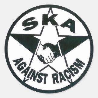 Adesivo Redondo Ska contra o racismo