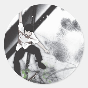 Adesivo Redondo skate