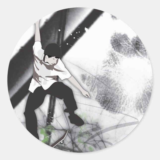 Adesivo Redondo skate (Frente)