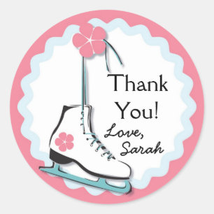 Adesivo Redondo Skate de gelo