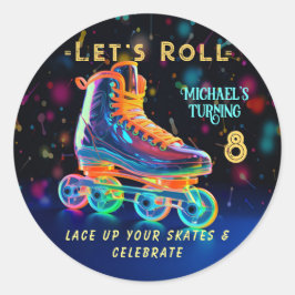 Adesivo Redondo Skate do cilindro, girando 8