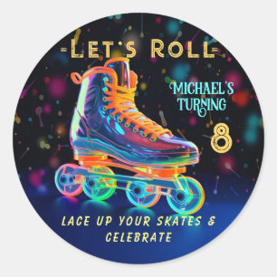 Adesivo Redondo Skate do cilindro, girando 8