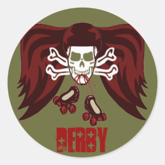 Adesivo Redondo Skate ou morra com asas de anjo