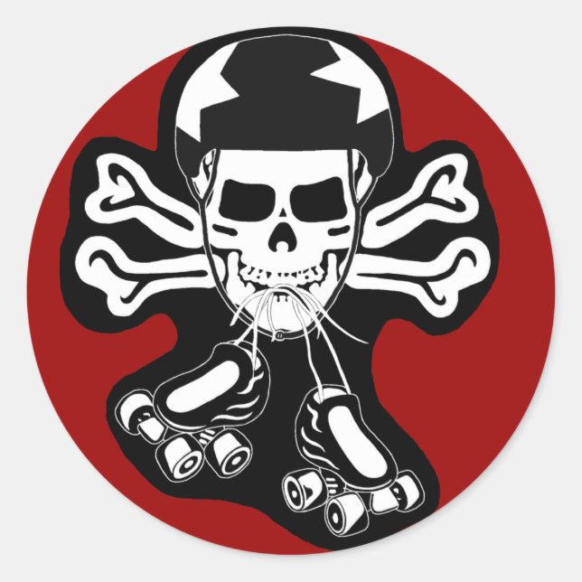 Adesivo Redondo Skate ou morrer (Frente)