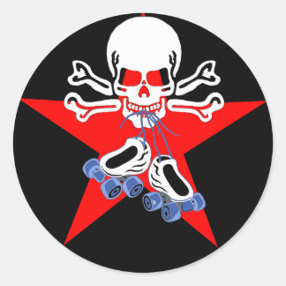 Adesivo Redondo Skate ou morrer com estrela jammer