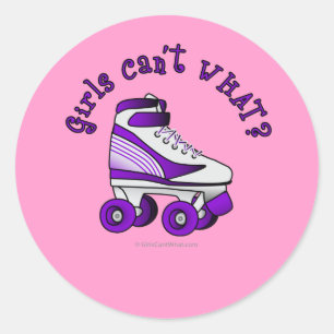 Adesivo Redondo Skate Roller Derby - Roxo