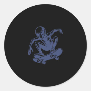Adesivo Redondo Skateboard Homens Skatista Skate Teens Meninos Gar