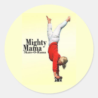 Adesivo Redondo Skateboard Mães Sticker
