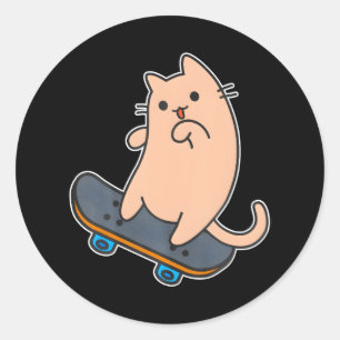 Adesivo Redondo Skateboard Skateboard Engraçado
