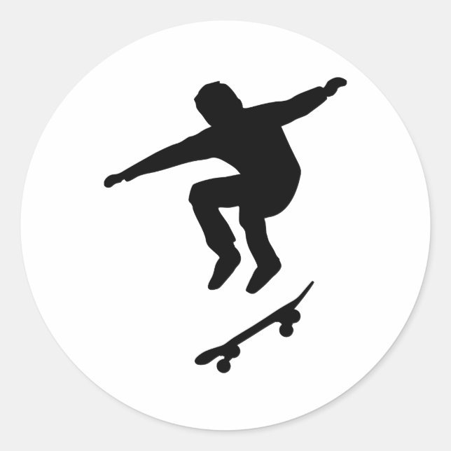 Adesivo Redondo Skateboarder (Frente)