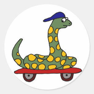 Adesivo Redondo Skateboarding do Constrictor de boa do BR