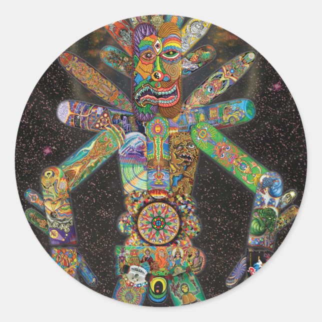 Adesivo Redondo Skatebotron, o robô gigante (Frente)