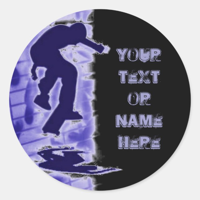 Adesivo Redondo Skater Sticker (Frente)