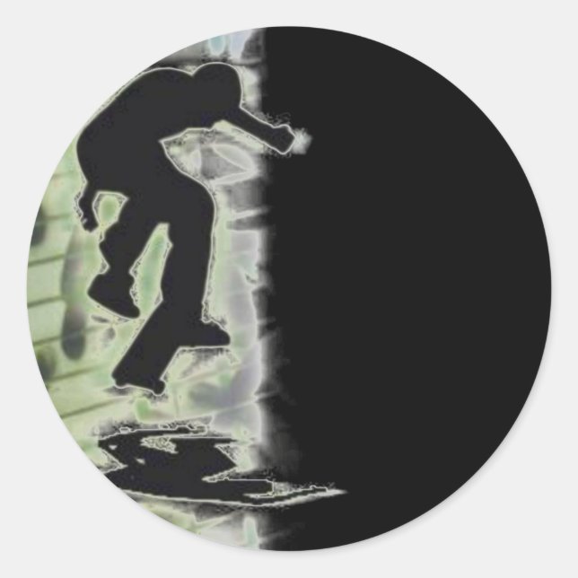 Adesivo Redondo Skater Sticker (Frente)