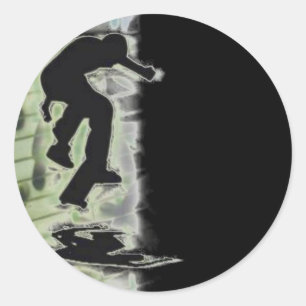 Adesivo Redondo Skater Sticker