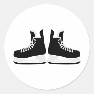 Adesivo Redondo Skates de hóquei