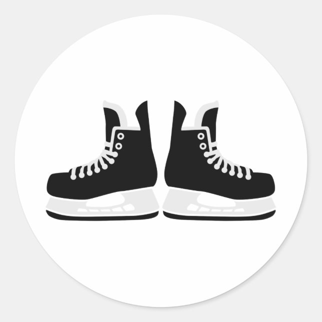 Adesivo Redondo Skates de hóquei (Frente)