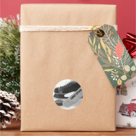 Adesivo Redondo Skates Negros de Hockey Personalizados