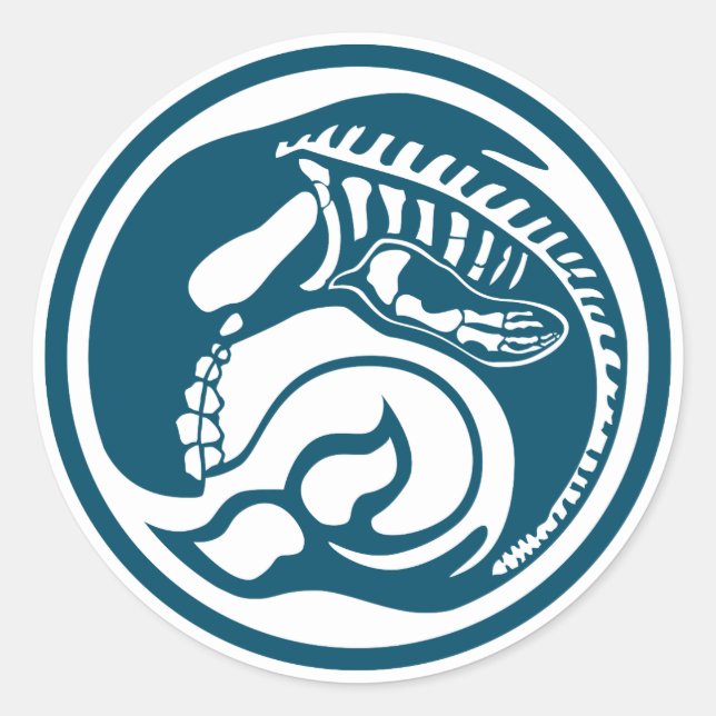 Adesivo Redondo skeleorca (Frente)
