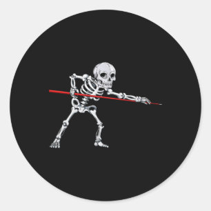 Adesivo Redondo Skeleton Billiards Billiard Piscina Snooker Hallow
