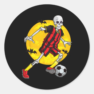 Adesivo Redondo Skeleton Dia de as Bruxas engraçado Figurino Espor