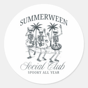 Adesivo Redondo Skeleton durante todo o ano do Clube Social Summer