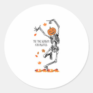 Adesivo Redondo Skeleton Esta É A Época Para Pilotos Meditamenteir