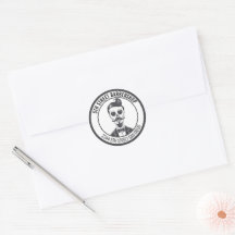 Skeleton Gentleman Barber Logotipo Cruzado