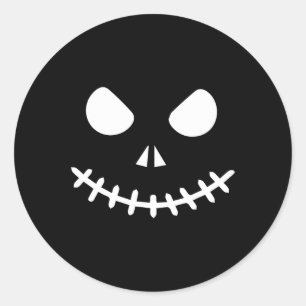 Adesivo Redondo Skeleton Halloween