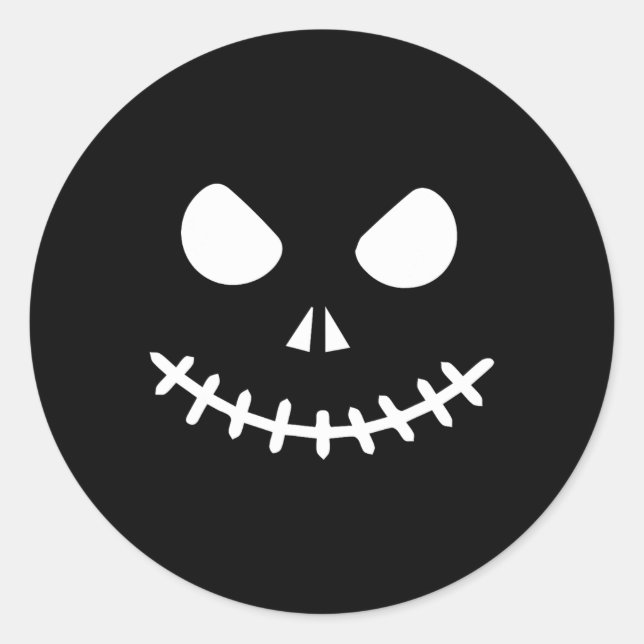 Adesivo Redondo Skeleton Halloween (Frente)