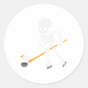 Adesivo Redondo Skeleton Ice Hockey Halloween Costume Spor Men Boy