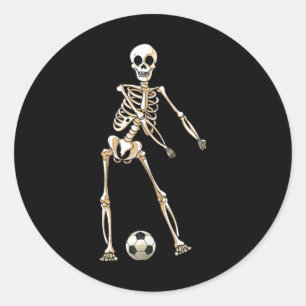 Adesivo Redondo Skeleton Soccer Halloween Floseen Dance Cosplay