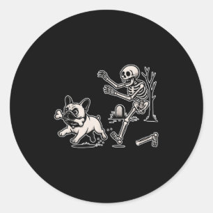 Adesivo Redondo Skeleton Soky Seaso - Dia de as Bruxas engraçado F