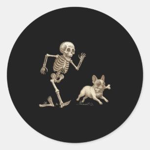 Adesivo Redondo Skeleton Soky Seaso - Dia de as Bruxas engraçado F